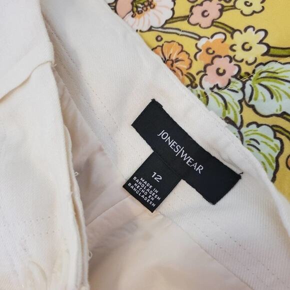 Jones Wear linen blend wide‎ leg cropped pants Size 12 - Picture 4 of 8